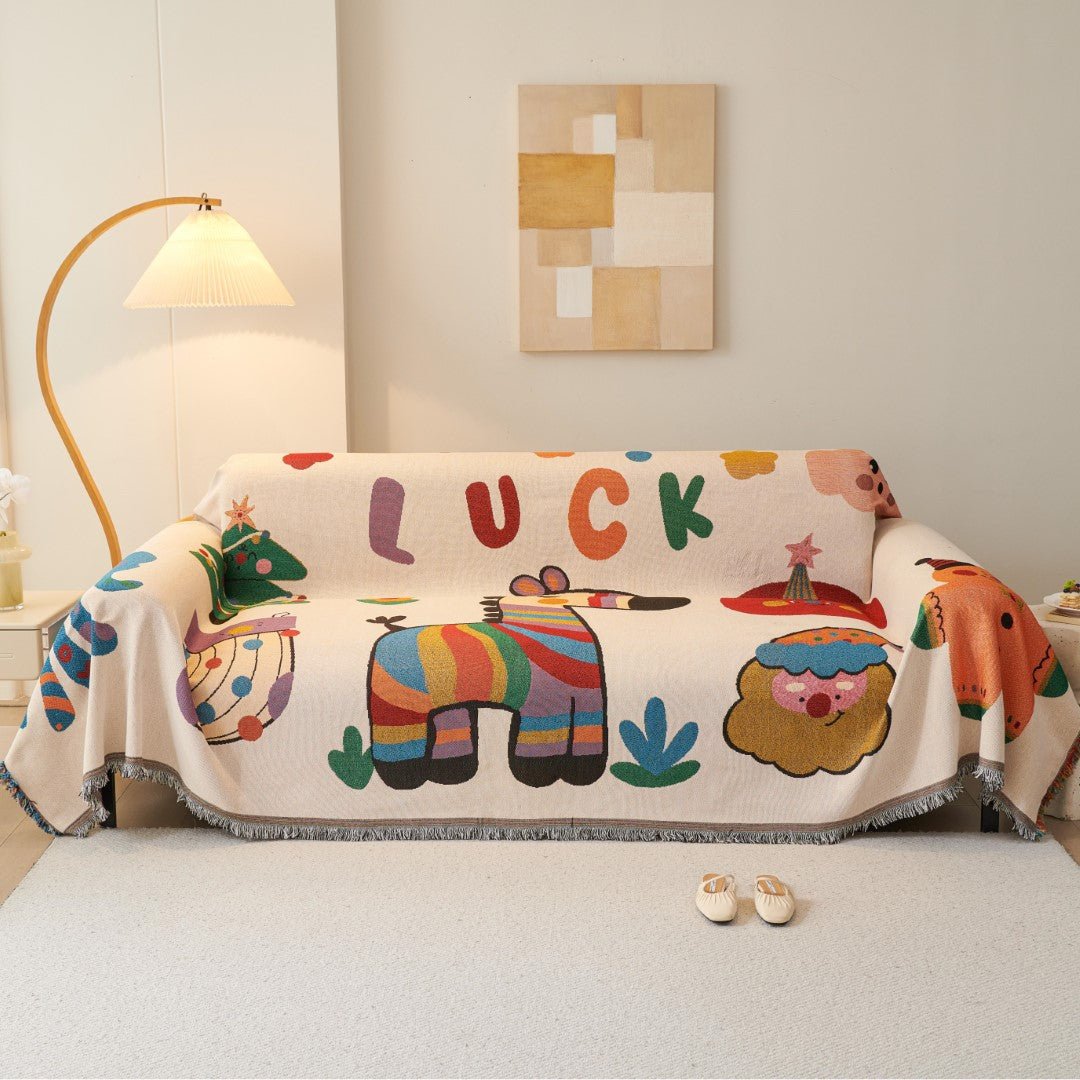 Colorful Zebra Couch & Sofa Cover - Collisel