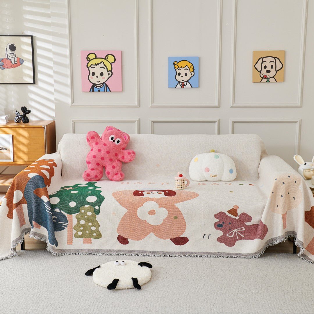 Happy Girl Couch & Sofa Cover - Collisel