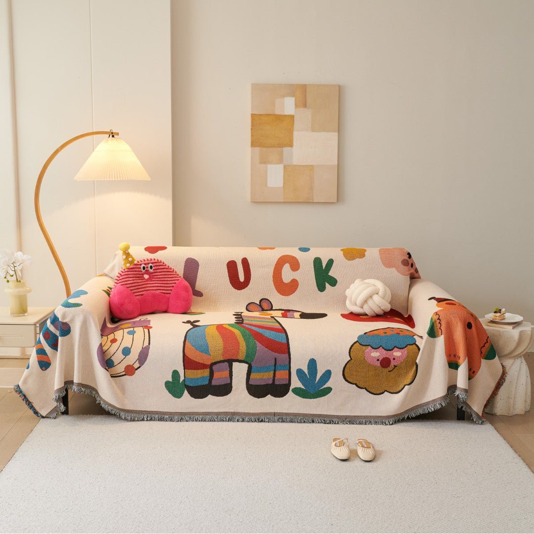 Colorful Zebra Couch & Sofa Cover - Collisel