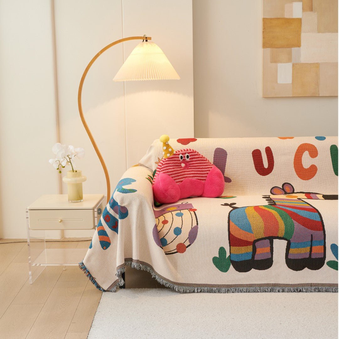 Colorful Zebra Couch & Sofa Cover - Collisel