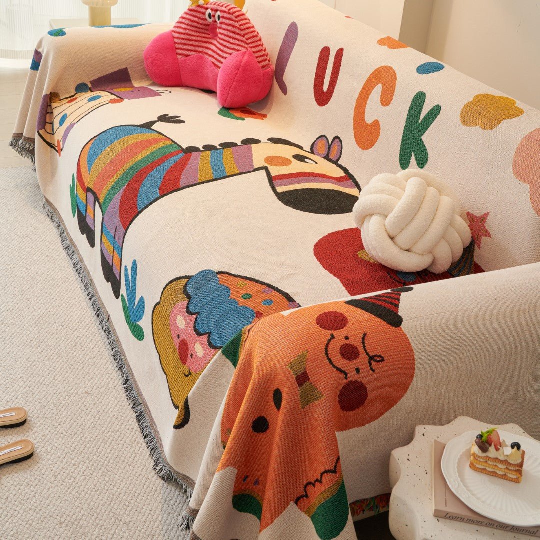 Colorful Zebra Couch & Sofa Cover - Collisel