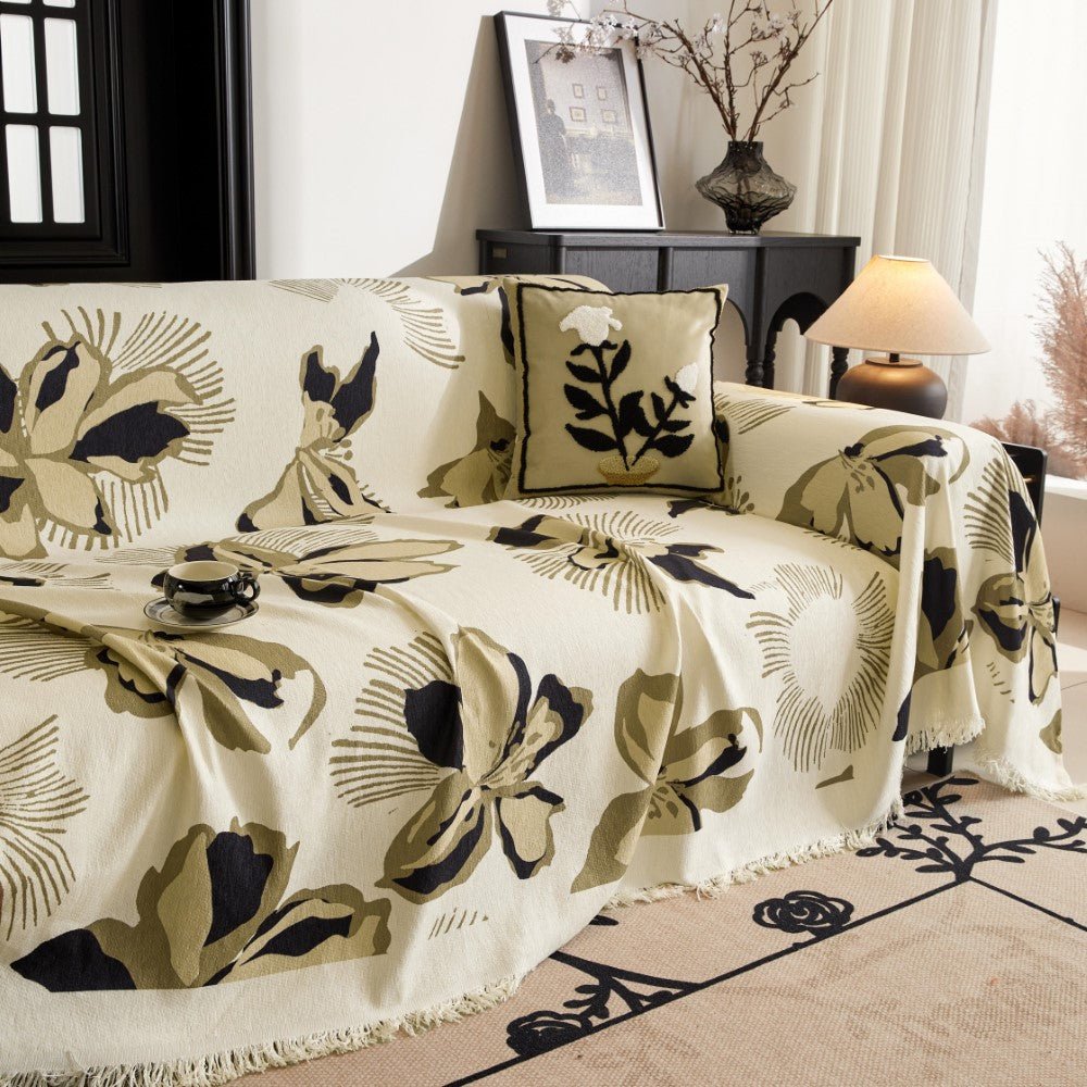 Falling Flowers Couch & Sofa Cover - Collisel