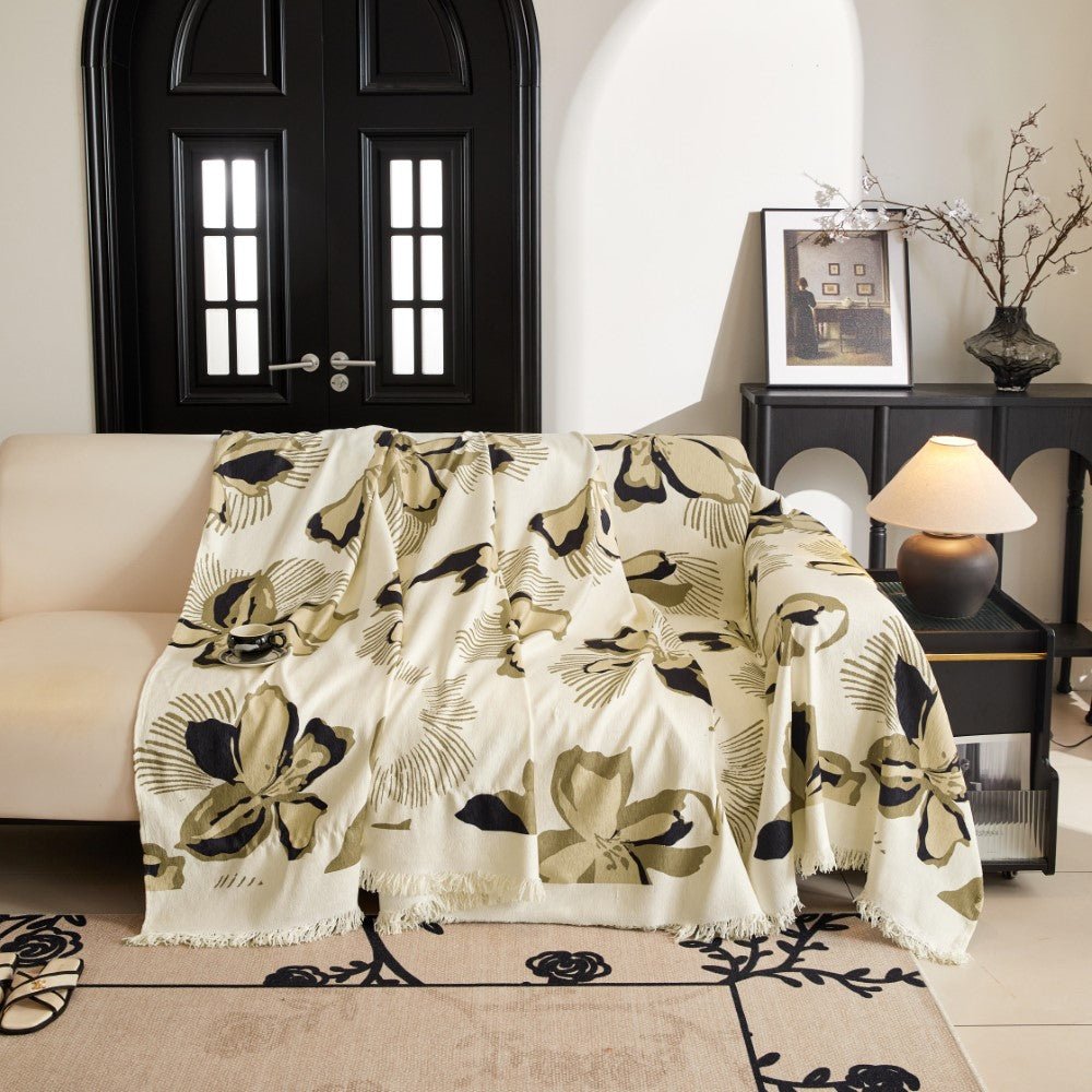 Falling Flowers Couch & Sofa Cover - Collisel