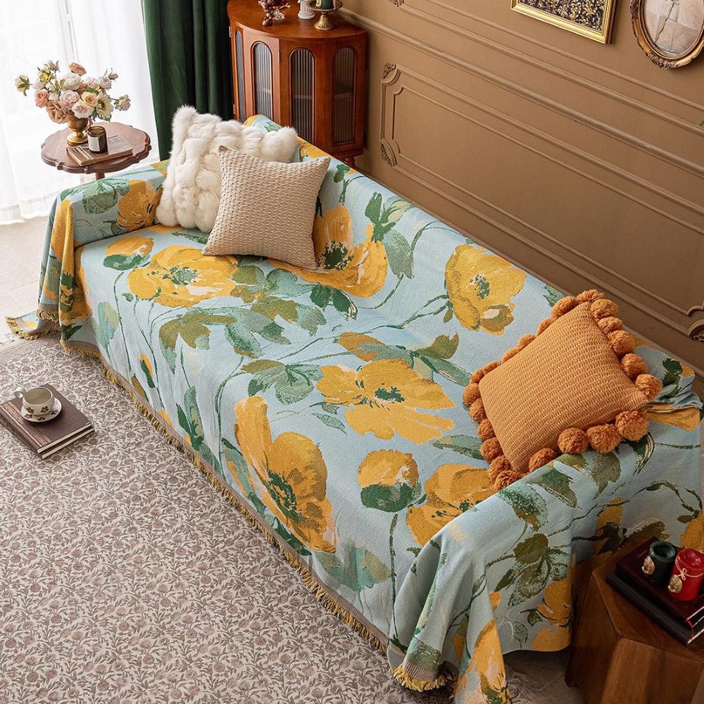 Gilded Poppy Couch & Sofa Cover - Collisel